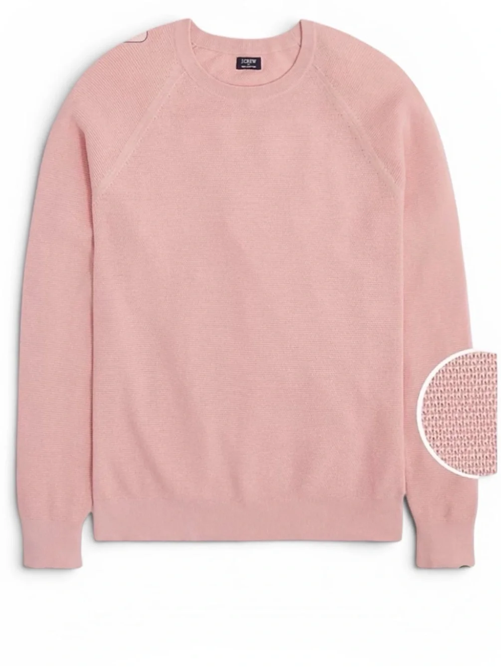 J.Crew Men’s Iced Quartz Pink Textured Knit Crewneck Sweater Light NWT Large